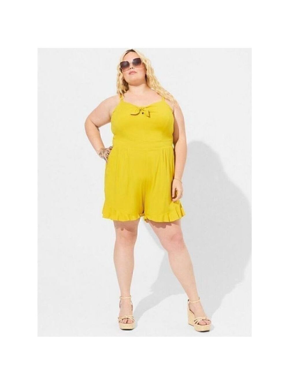 Torrid Challis Tie-Front Romper Sz 3